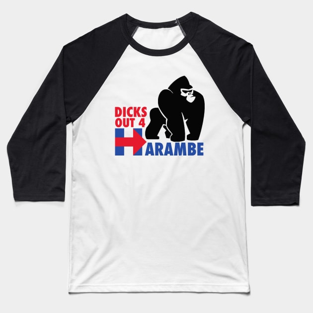 dicks out for harambe Baseball T-Shirt by Tainted